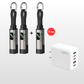 🔥🔌 4-in-1 Charging Cable with Digital Display & Keychain – Fast-Charging, Kink-Resistant & Compact