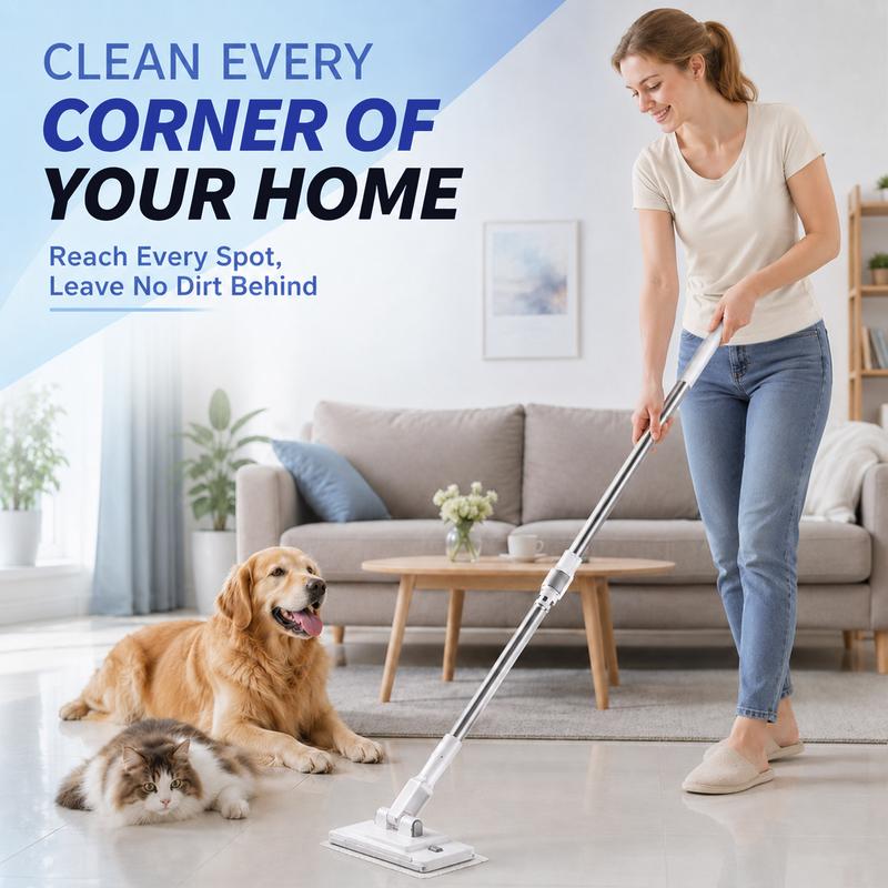 🔥Extendable Telescopic Disposable Flat Clip Mop, 360° Swivel Lightweight Floor Mop -✨Multi-purpose Cleaner for Hardwood, Tile, Kitchen & Bathroom