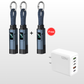 🔥🔌 4-in-1 Charging Cable with Digital Display & Keychain – Fast-Charging, Kink-Resistant & Compact