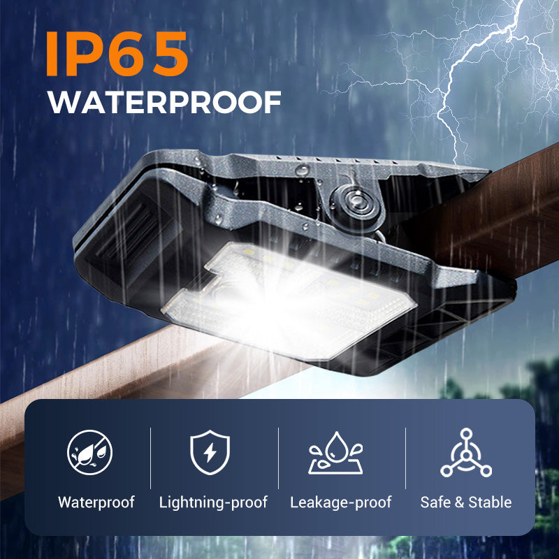 Solar Clip Light with Motion Sensor – No wiring, auto on at night. Perfect for dark steps & garden paths. 🚶‍♂️💡