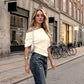 🔥 Hot sale 50% OFF！！🔥Women's Asymmetrical Off-Shoulder Batwing Sleeve Top