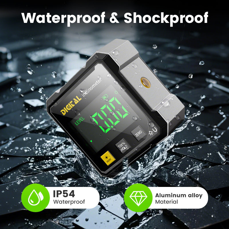 📐 50% OFF NOW!🔥4-Side Magnetic Digital Angle Gauge - Laser Precision & Multi-Surface Use, Perfect for Woodworking and Construction ✨
