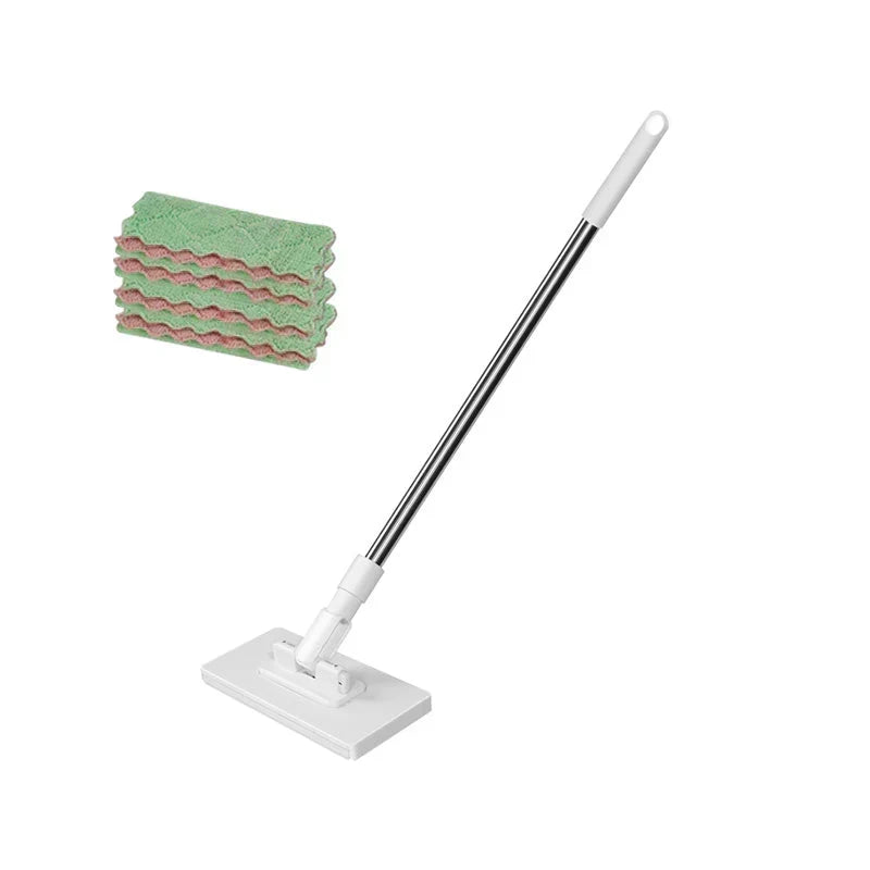🔥Extendable Telescopic Disposable Flat Clip Mop, 360° Swivel Lightweight Floor Mop -✨Multi-purpose Cleaner for Hardwood, Tile, Kitchen & Bathroom