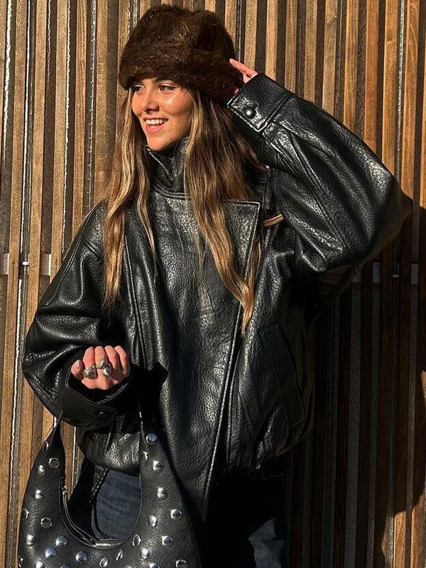 💥2026 HOT SALE⚡50K+ SOLD!⚡Cool Faux Leather Biker Jacket(FREE SHIPPING)