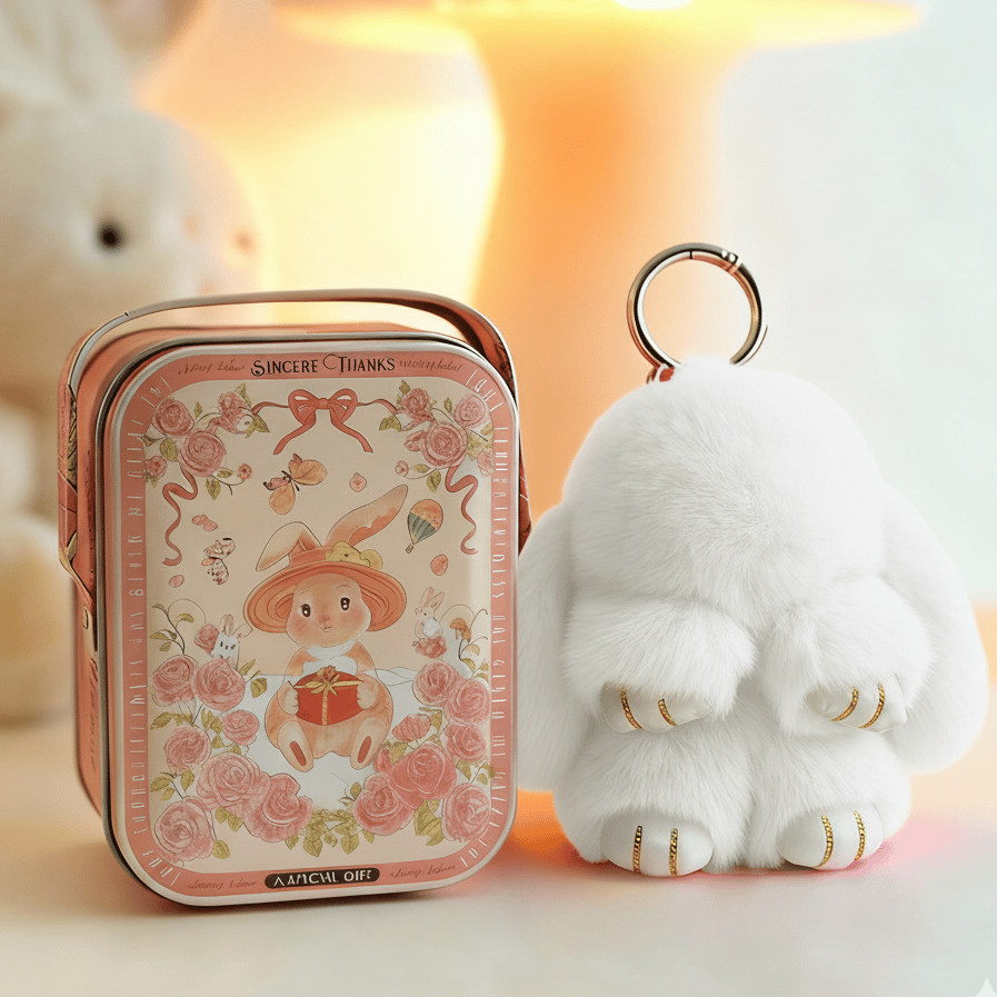 🏆LIMITED TIME SPECIAL SALE 50% OFF🐰 Handmade Soft Bunny PomPom Charms
