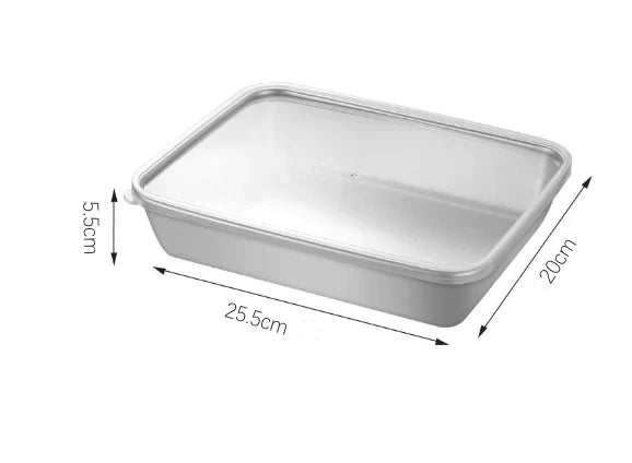 📢Buy 3 Get 2 Free- Stainless Steel Square Plate（with lid）
