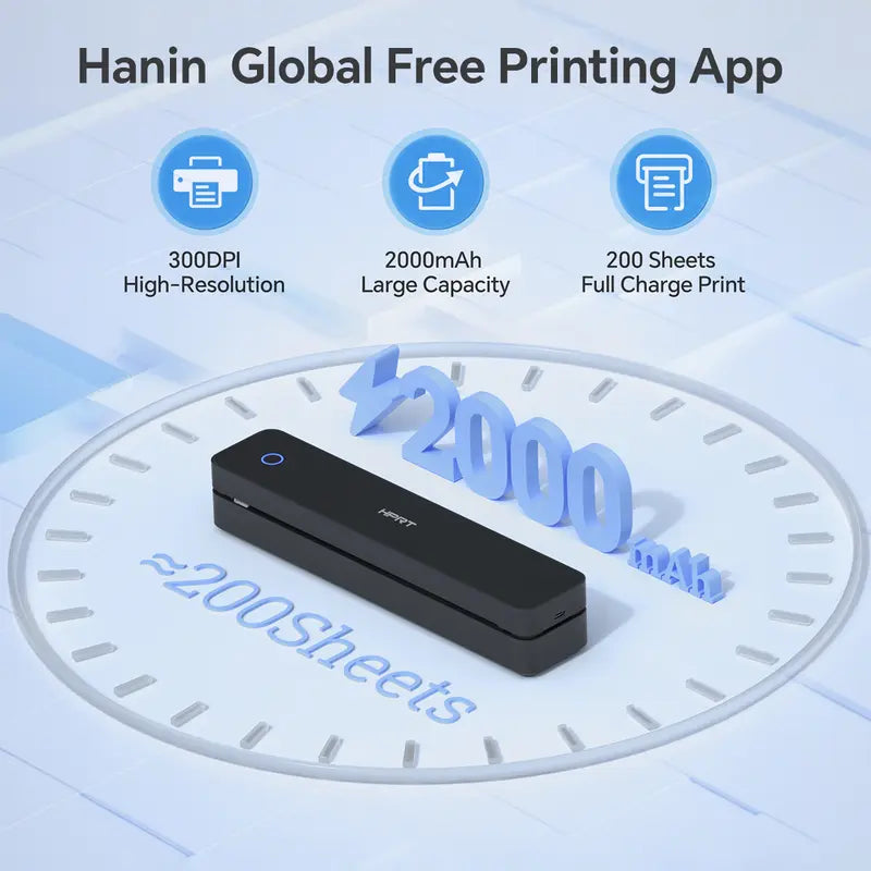 Portable Wireless Bluetooth Thermal Printer