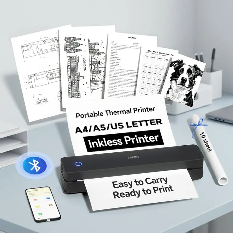 Portable Wireless Bluetooth Thermal Printer