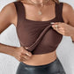 🏆Last Day Special Price ￡8.99!!💐⏰Women’s U-Neck Tank with Built-In Bra – Warm, Supportive & Braless Comfort ❄️❤️