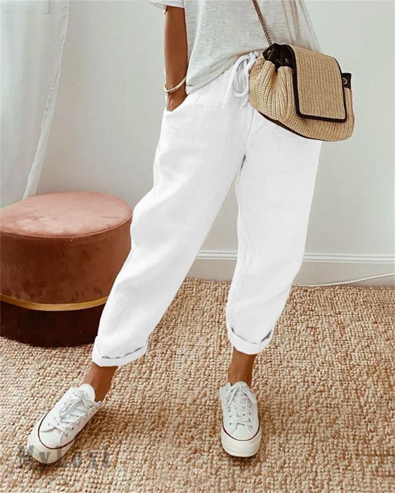 🥳2026 HOT SALE🥳💞50K+ SOLD!🦋👵 50% OFF – Just £14.99! Ankle-Length Cotton Linen Pants – Breathable, elegant & kind to skin. High-waisted fit flatters every shape. A little treat for yourself or a thoughtful gift. 🌸✨