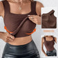 🏆Last Day Special Price ￡8.99!!💐⏰Women’s U-Neck Tank with Built-In Bra – Warm, Supportive & Braless Comfort ❄️❤️