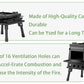 Portable Wood Burning Rocket Stove | 16 Vent Holes Efficient Burn | Outdoor Wood Stove | Foldable Camping Cooker