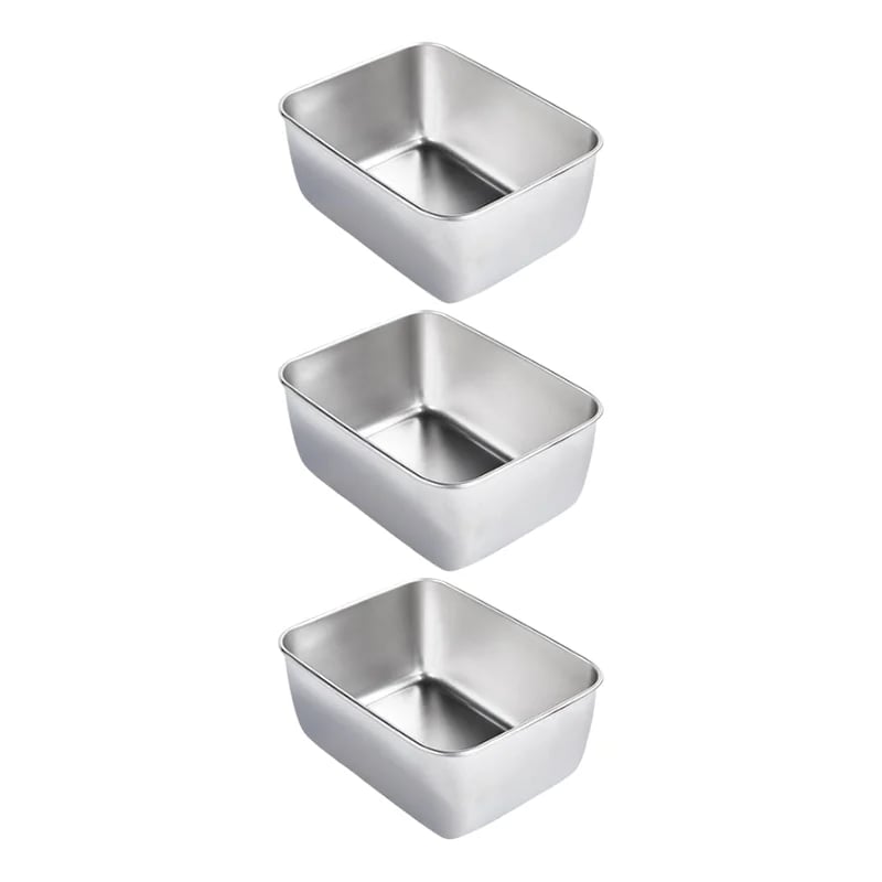 📢Buy 3 Get 2 Free- Stainless Steel Square Plate（with lid）