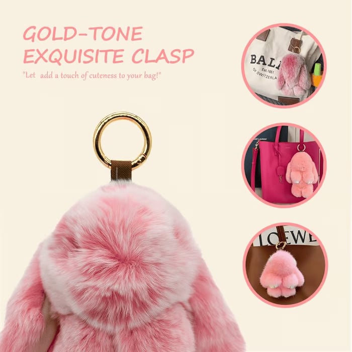 🏆LIMITED TIME SPECIAL SALE 50% OFF🐰 Handmade Soft Bunny PomPom Charms