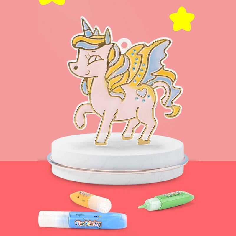 DIY Crystal Paint Arts and Crafts Set-Create Keychains & Window Art, Non-Toxic Creative Gift