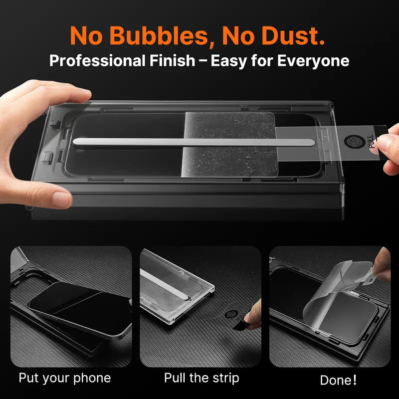 📱Buy 1 Get 1 Free✨ HD/Anti-Peeping Tempered Glass Screen Protector with Auto Dust-Elimination Installation