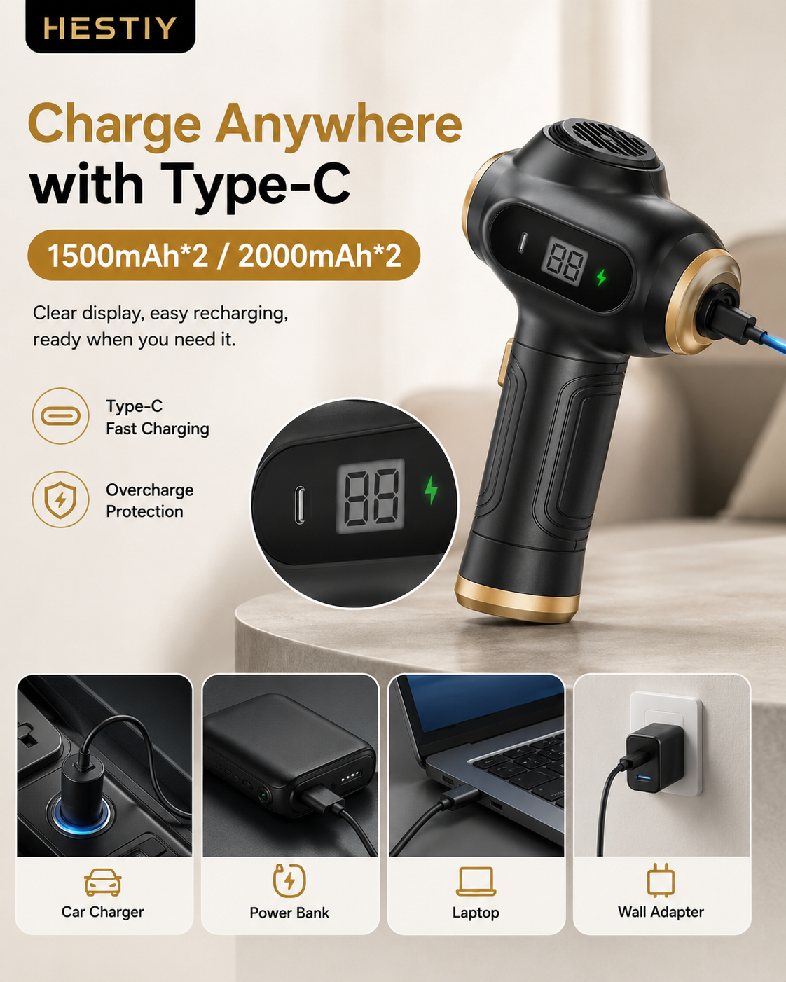 ⏳🔥LIMITED-TIME 50% OFF! ⏰🎉 2026 Sale — Over 25,000 Sold! 🚗 Cordless 4-in-1 Car Vacuum – 12000Pa Suction 💨