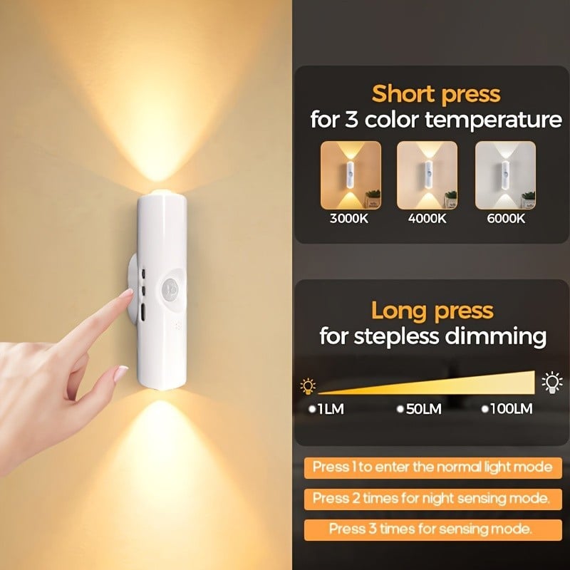 💡 LIMITED-TIME 50% OFF! 🧲 Rechargeable Magnetic Motion Sensor Night Light – RGB, Smart, Easy Install ✨