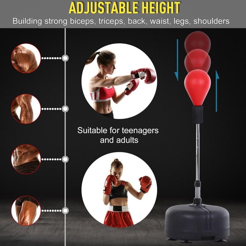 💎 50% OFF! 💎High-quality boxing speed ball with stand – height-adjustable for teens and adults – 360° rebound for stress relief and fitness – ideal for home use in bedrooms, living rooms, and gardens