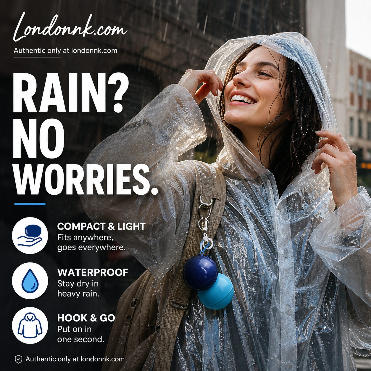 🥳 BUY 1 GET 1 FREE! ☔Mini Ball Shape Disposable Raincoat – Ultra‑compact ball packaging fits in any bag, purse or glove box. Waterproof & easy to use – always ready for sudden showers! 🌧️✨