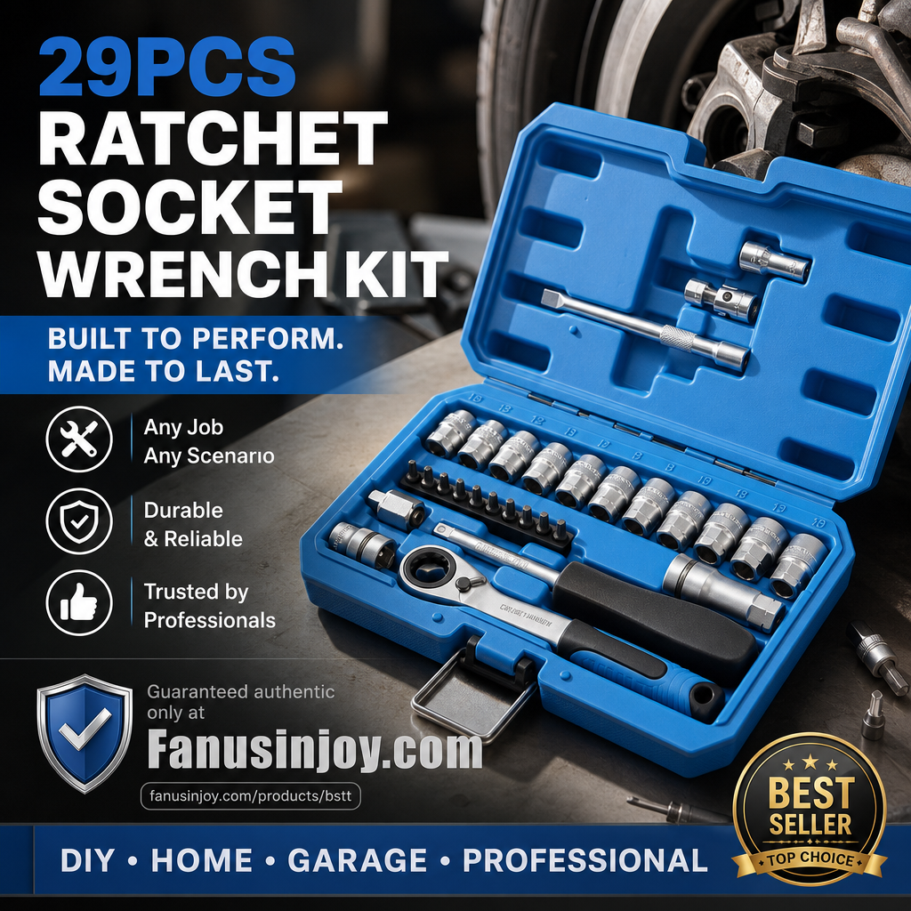 ⏳🔥LIMITED-TIME 50% OFF! ⏰29pcs Core Ratchet Socket Wrench Kit – Chrome‑vanadium steel, 11 sockets & 10 bits. Perfect for car repairs & DIY 🛠️✨