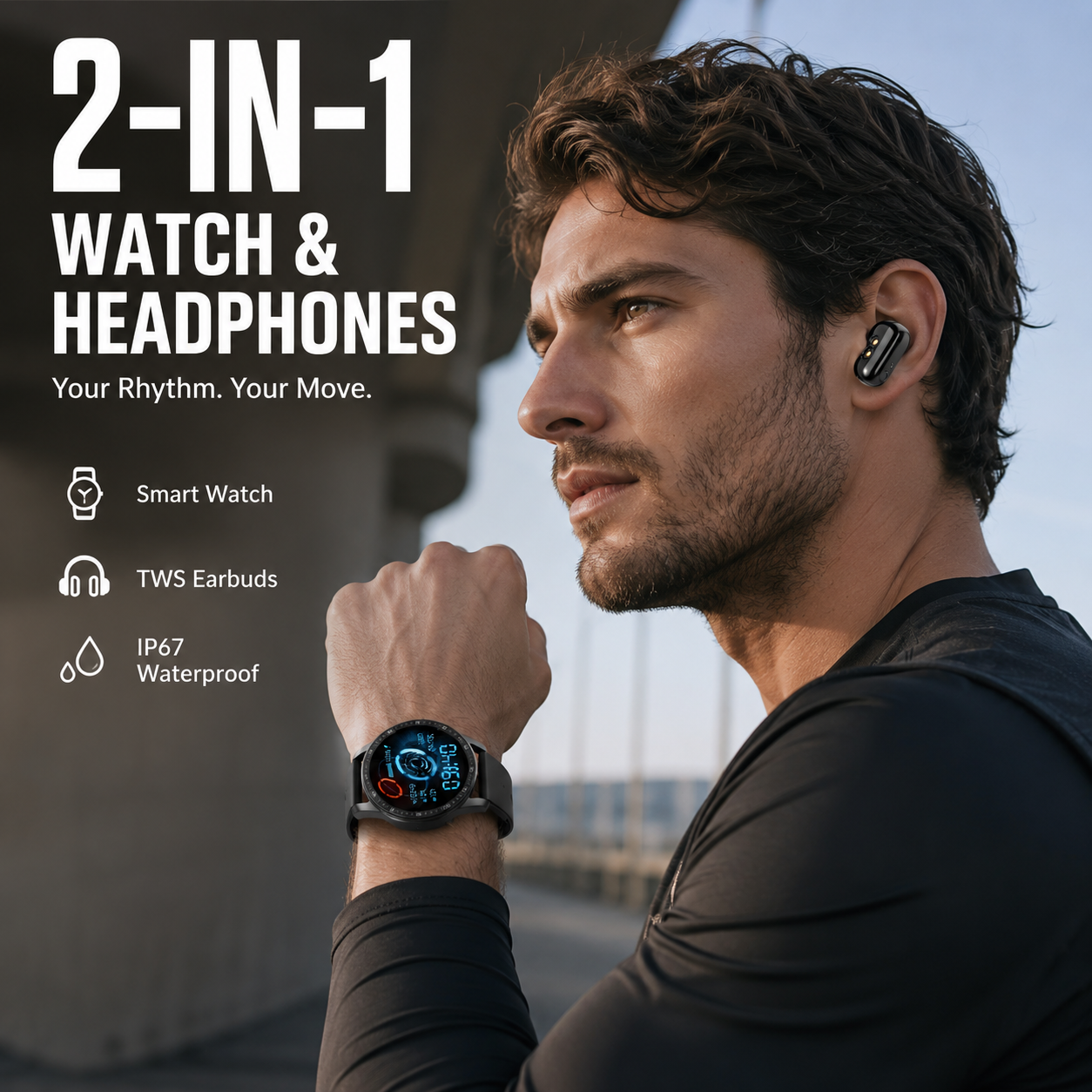 🔥2026 Hot Sale⌚2-in-1 smartwatch with built-in wireless earbuds 🎧️