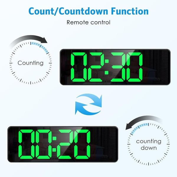 🎉 2026 Sale — Over 31,000 Sold! 💞 16" Large Digital Clock with Temperature, Date, Auto DST, Night Light, Auto Brightness Dimmer