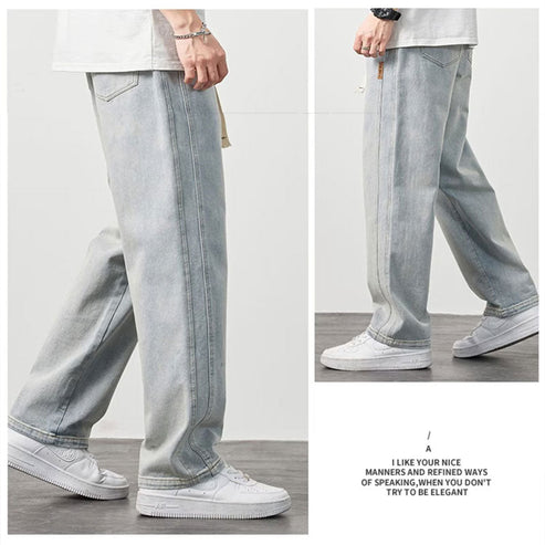 ⏰ Now only 50% off!📢📢50 % OFF !!🎅Men's Loose Straight Jeans👖💥