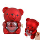 🌹Preserved Roses with Bear-Shaped Jewelry Box - Gift Box (Necklace and Ring Not Included)