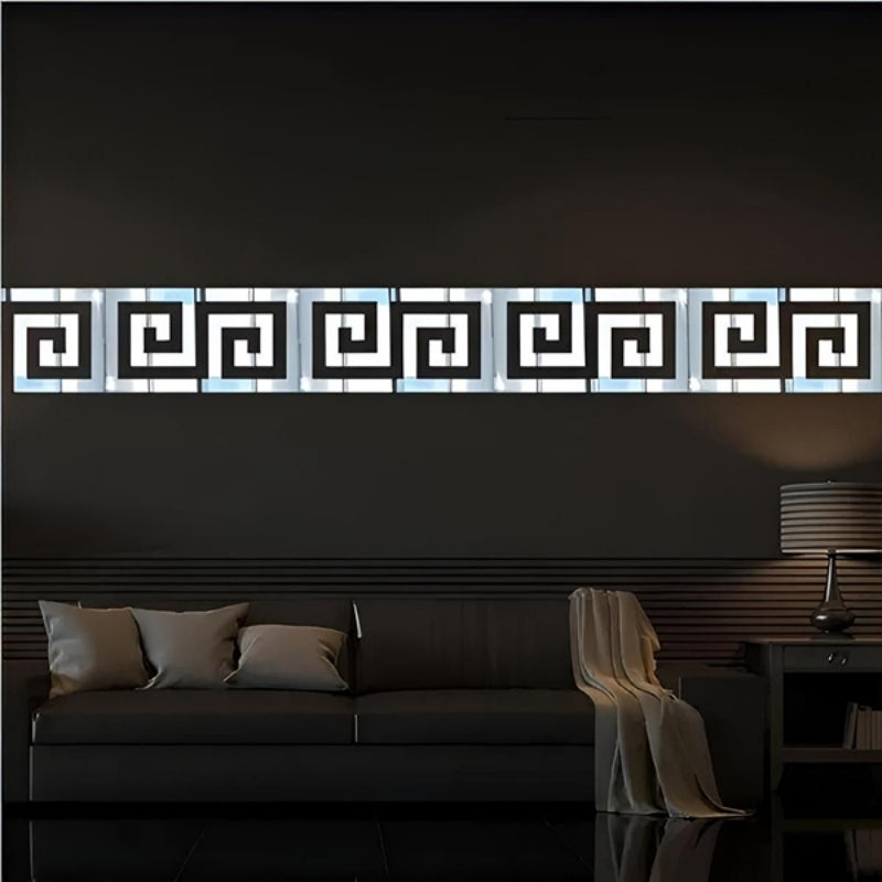 10PCS Acrylic Mirror Wall Stickers for Border Decoration