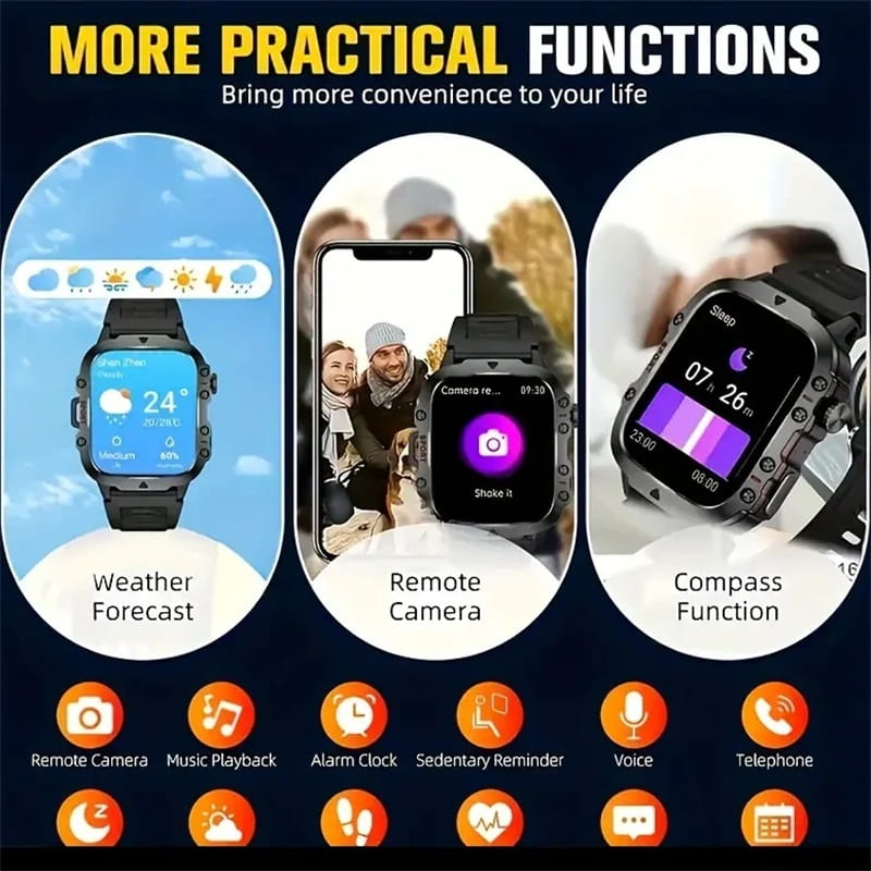 📢📢50% OFF !! ⏰Rugged Outdoor Smart Watch - 100+ Sports Modes