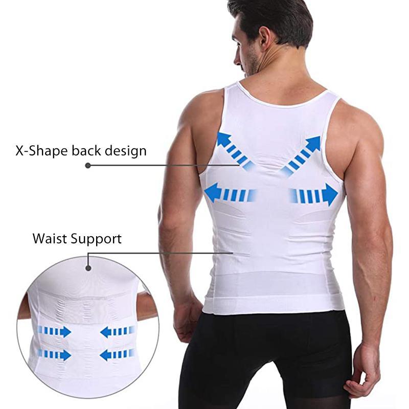 🎉Buy 2 Get 1 Free💪🎽Men's Slimming Tummy Control Chest Undershirt Shapewear