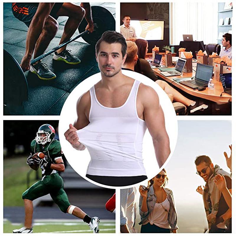 🎉Buy 2 Get 1 Free💪🎽Men's Slimming Tummy Control Chest Undershirt Shapewear