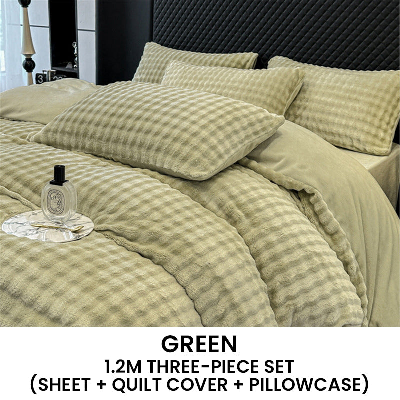 ⏳Limited-time 50% off⏰Winter Fluffy Plush Milk Velvet Comforter Set🛏️