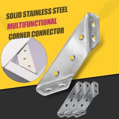 ⏰UNIVERSAL STAINLESS STEEL FURNITURE CORNER BRACES — Triangular Stability Reinforcement | Rust-Proof Structural Support & Easy Install 🔧