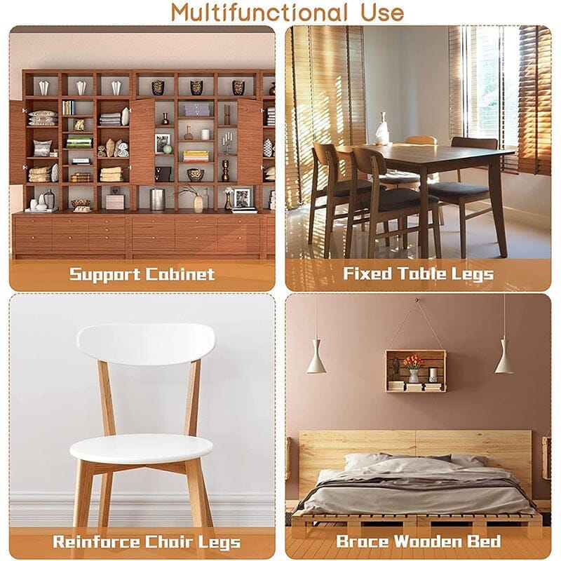 ⏰UNIVERSAL STAINLESS STEEL FURNITURE CORNER BRACES — Triangular Stability Reinforcement | Rust-Proof Structural Support & Easy Install 🔧