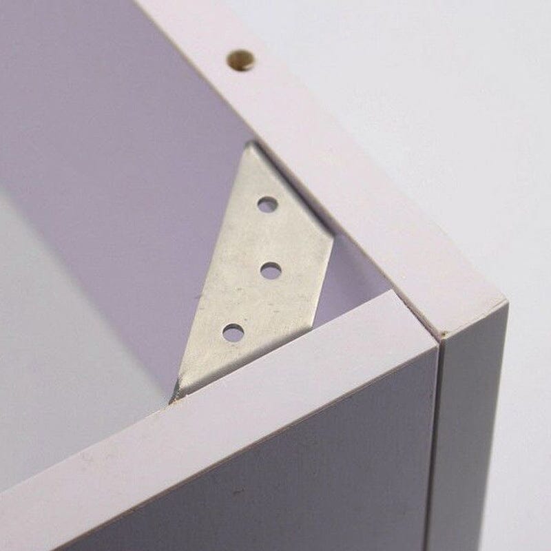 ⏰UNIVERSAL STAINLESS STEEL FURNITURE CORNER BRACES — Triangular Stability Reinforcement | Rust-Proof Structural Support & Easy Install 🔧