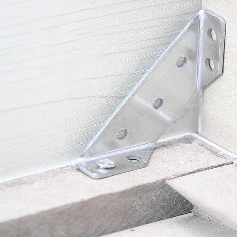 ⏰UNIVERSAL STAINLESS STEEL FURNITURE CORNER BRACES — Triangular Stability Reinforcement | Rust-Proof Structural Support & Easy Install 🔧