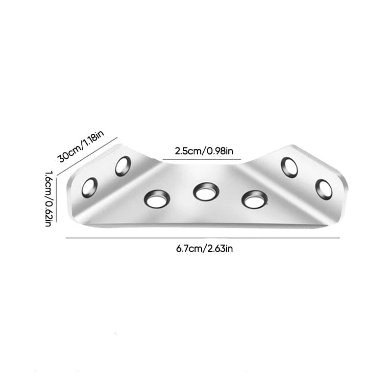 ⏰UNIVERSAL STAINLESS STEEL FURNITURE CORNER BRACES — Triangular Stability Reinforcement | Rust-Proof Structural Support & Easy Install 🔧