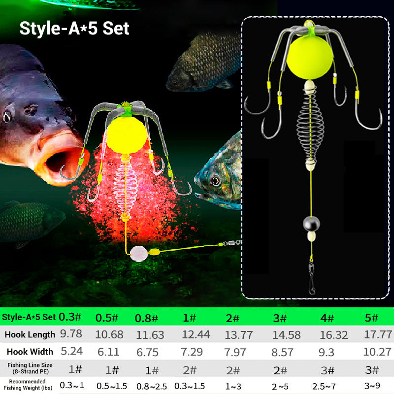 💯Limited Time Half Price-Four Hook Anti-tangle Fishing Kit