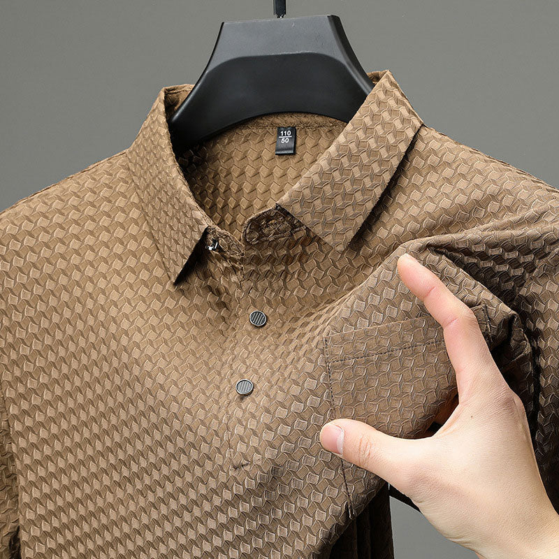 🎁2026 New Arrivals 50% OFF💥Men’s Textured Short-Sleeve Shirt – Breathable, Lightweight & Easy to Style