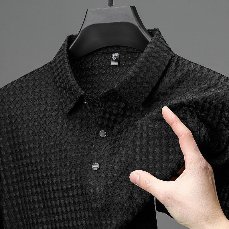🎁2026 New Arrivals 50% OFF💥Men’s Textured Short-Sleeve Shirt – Breathable, Lightweight & Easy to Style