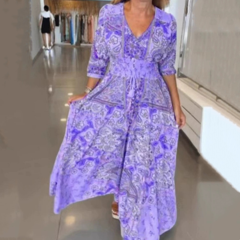 Seasonal bestseller with 49% off 🔥 Elegant long floral dress for women