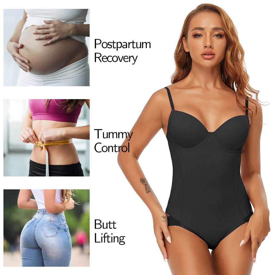 🔥 Hot Sale 50% OFF 🔥Shapewear Bodysuit with Bra|Ruched Slimming Adjustable Waist✨