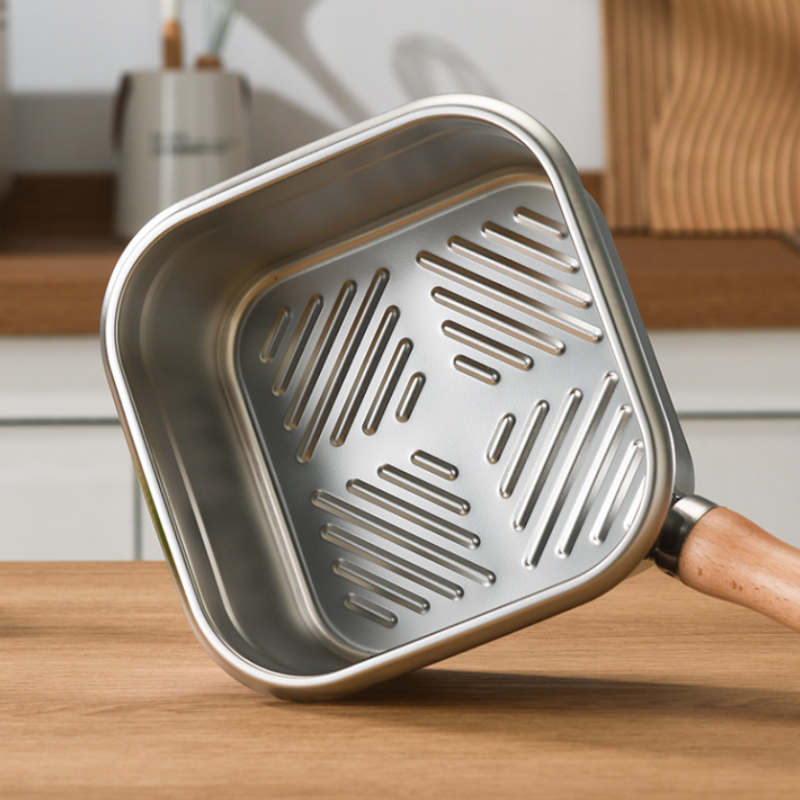 Multifunctional cooking set for frying: deep fryer, hob, fresh food storage and vegetable washing