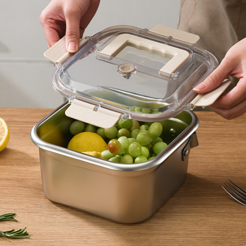 Multifunctional cooking set for frying: deep fryer, hob, fresh food storage and vegetable washing
