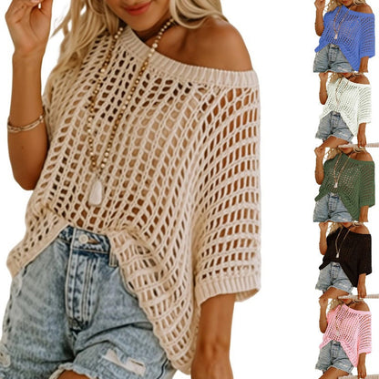 🎁2026 New Hot Sale - Women's Round Neck Short Sleeve Shirt