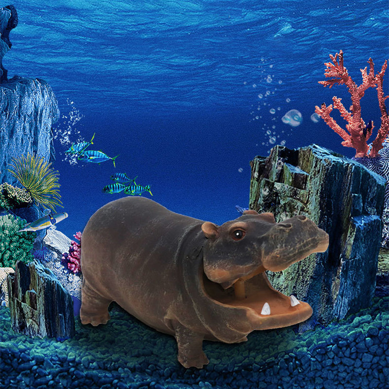 📢📢50% OFF !!⏰Fish Tank Hippo Bubble Decoration