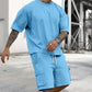 🥳SUMMER HOT SALE🥳💞50K+ SOLD!💥49% OFF! 🔥Men's Casual Short Sleeve T-Shirt Shorts Set