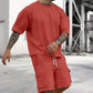 🥳SUMMER HOT SALE🥳💞50K+ SOLD!💥49% OFF! 🔥Men's Casual Short Sleeve T-Shirt Shorts Set